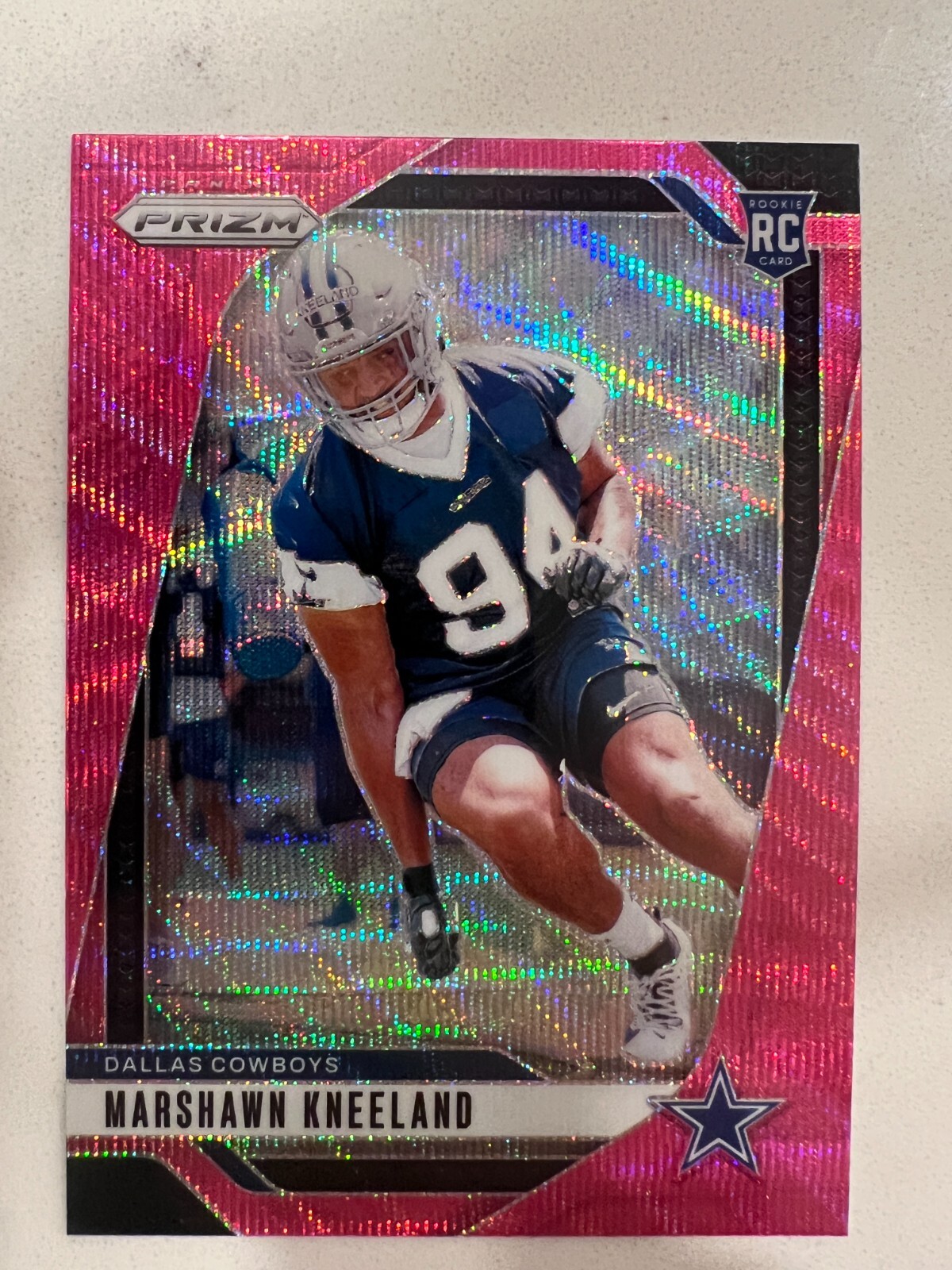 2024 Panini Prizm - Marshawn Kneeland ( Cowboys ) Rookie RC Pink Wave Prizm #373