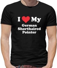 T-shirt uomo I Love My German Shorthair Pointer - cane - cucciolo - cani - animale