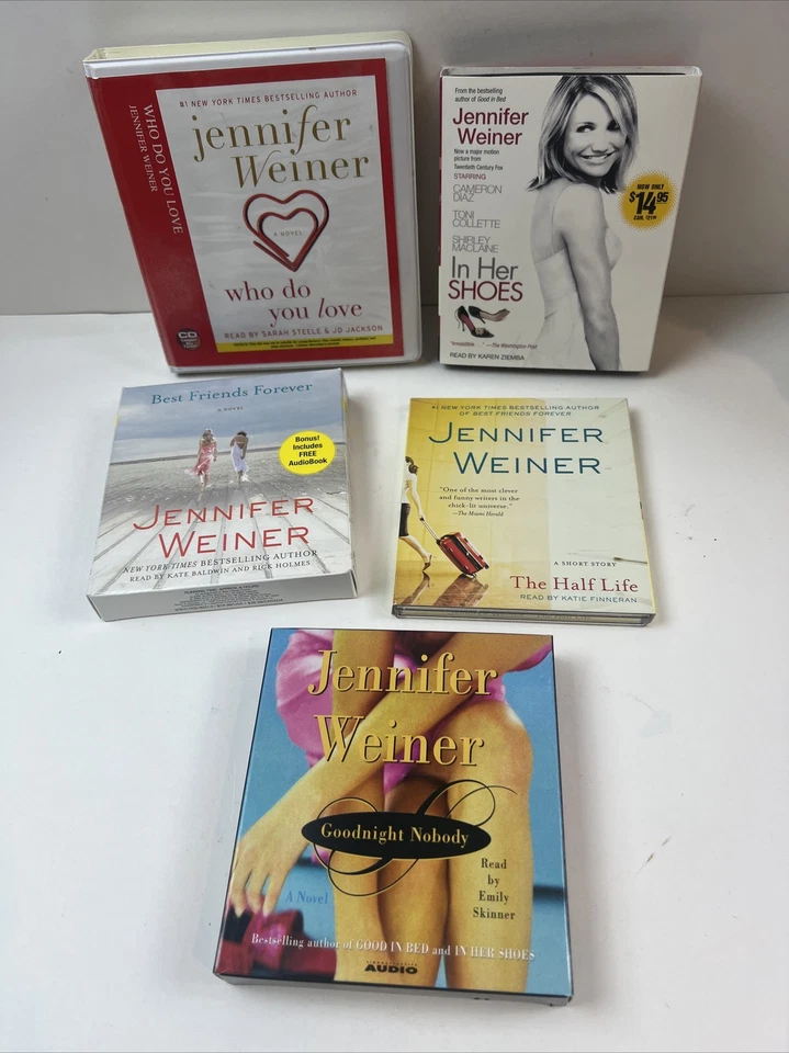 Lot of 5 ~ JENNIFER WEINER ~ Audiobooks on CD ~ over 30+ hours on 28 CD's Foto 2 de 4