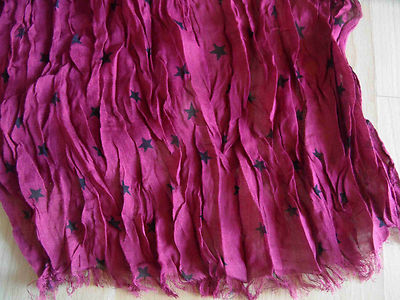 CODELLO beautiful viscose scarf burgundy with small stars MEN NEW