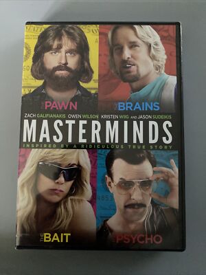 Masterminds (DVD) Zach Galifianakis, Owen Wilson, Kristen Wiig NEW FREE SHIPPING