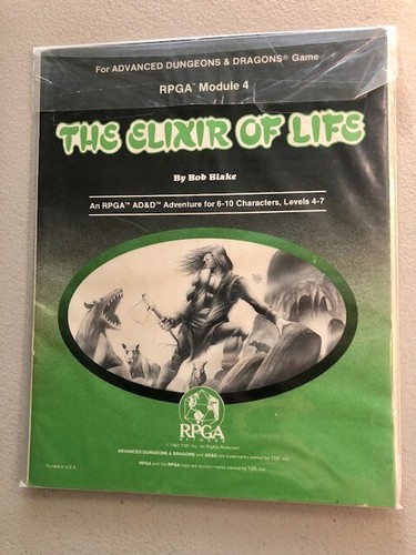 TSR RPGA Module 4 The Elixir Of Life 1st Edition AD&D Prophecy of Brie - Picture 7 of 7