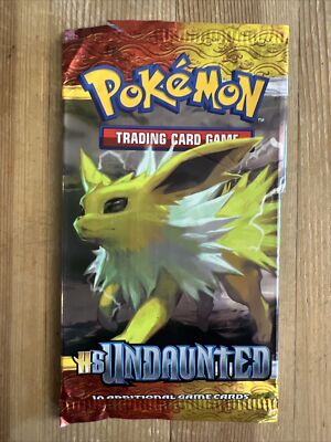Pokemon Heartgold Soulsilver Undaunted EMPTY PACK WRAPPER ONLY - Jolteon Art