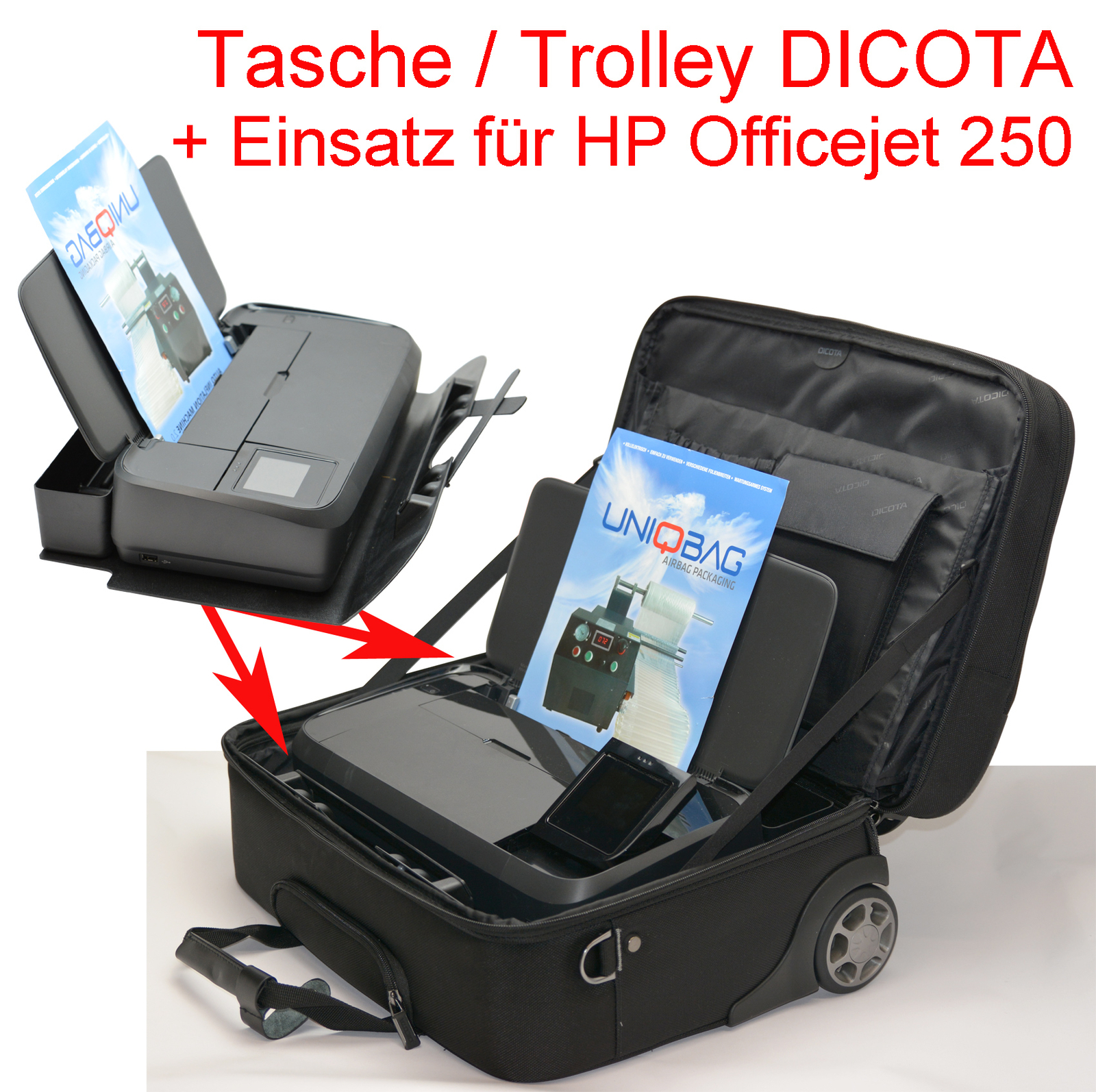 Bag Notebook Dicota for Notebook up to 17" 43cm +HP 250 Trolley Function