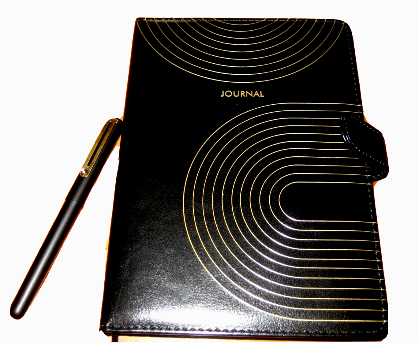 Leather Journal A5 Notebook Set - In Gift Box With Ballpoint Pen in Holder