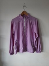 Fj Foot Joy Woman Lavender Purple / Pink Zip Light Jacket Size 12 Uk Excellent