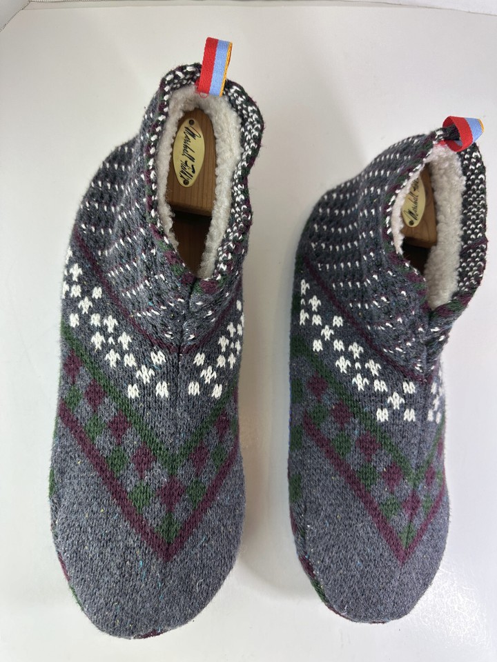 Bombas x Anthropologie The Gripper Slippers Fair Isle Grip Socks Size