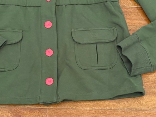 New Gymboree Friendship Camp Olive Green Hooded Cardigan Jacket L Large 10-12 - Picture 3 of 7