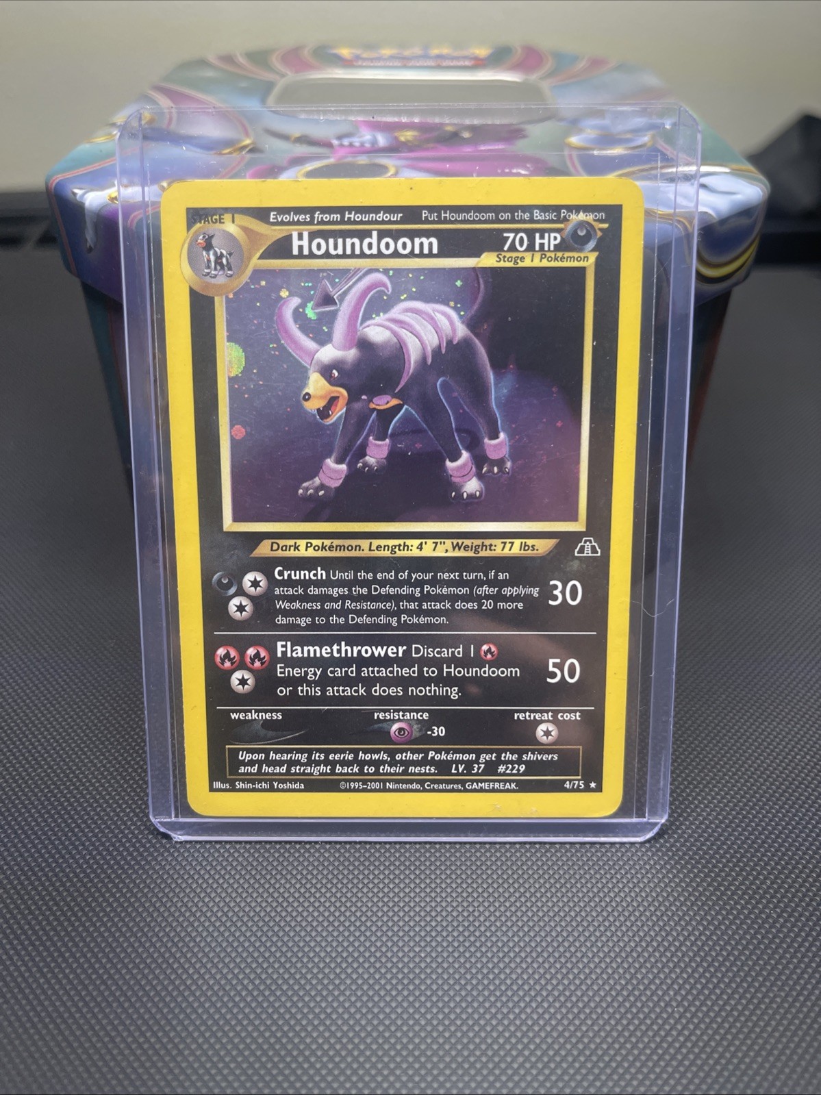 Pokemon Card Houndoom 4/75 Neo Discovery Unlimited Holo Rare LP 2001