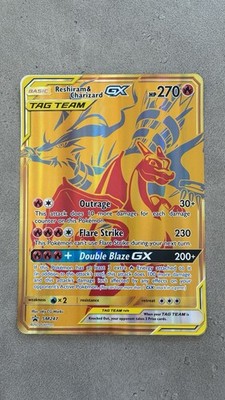 Pokémon Reshiram & Charizard GX Tag Team Jumbo Karte