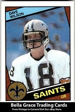 1984 Topps Dave Wilson #308 New Orleans Saints Rookie NFL Football