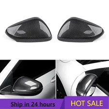 Glossy Carbon Fiber Side Door Rearview Mirror Cover For Chevrolet Trax 2024-2025