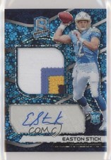 2019 Panini Spectra Rookie Neon Blue Prizm 59/75 Easton Stick Patch Auto 7m3