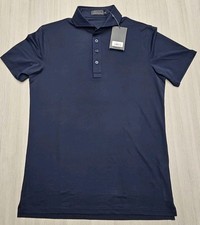 New G/Fore Mens Golf Polo Shirt Small Short Sleeve Navy Blue Performance