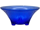 Hazel Atlas Blue Royal Lace 10" Footed Bowl Antique Depression Glass