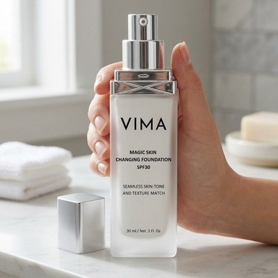 Vima Color Changing Foundation SPF 30 Fragrance Free Vegan 1oz New