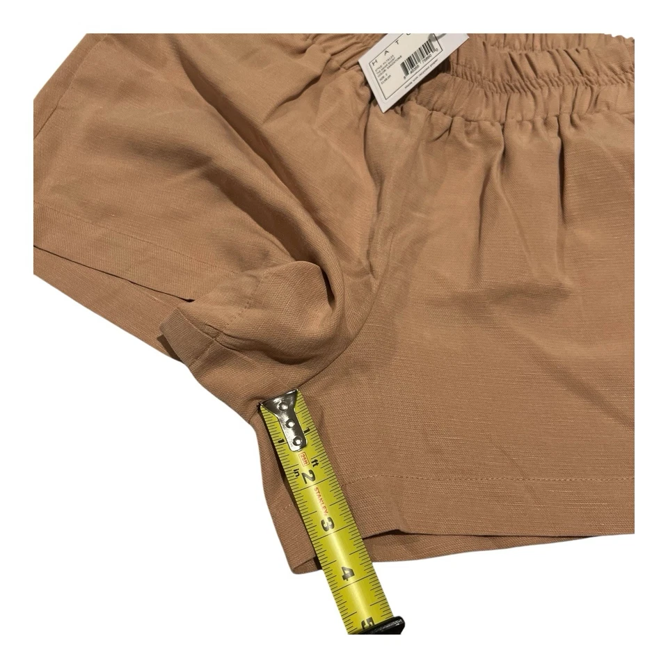 WT Hatch Maternity Asher Linen Shorts Size 2 Sandstone Pull-On MSRP $148 - Image 3 of 4