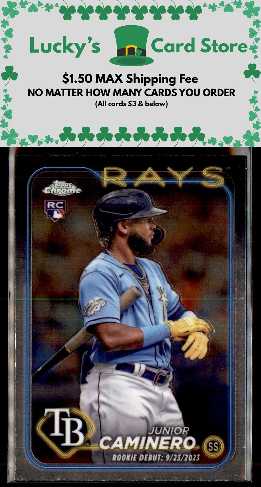 2024 Topps Chrome Update #USC193 Junior Caminero Rookie