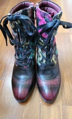 LAURA  VITA  Damen  Stiefeletten  ESTELLE  38  Schwarz / Braun / Bunt - Bild 1 von 4