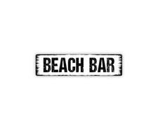 Beach Bar Metal Sign Coastal Wall Decor Tropical Patio Bar Art Poolside Tiki Hut