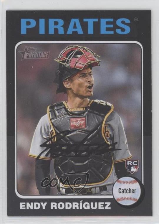 2024 Topps Heritage Rookies Black Border /50 Endy Rodriguez #488 Rookie RC 9v7