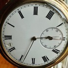 Vintage Waltham Ensign Pocket Watch Gold Filled Open Face Roman Dial 165005 — photo 5