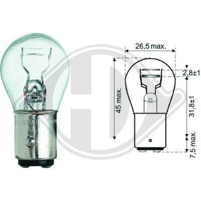 Leuchtmittel P21/4W 12V 21/4W BAY15D für ALPINA AUDI BMW CITROËN FORD LADA