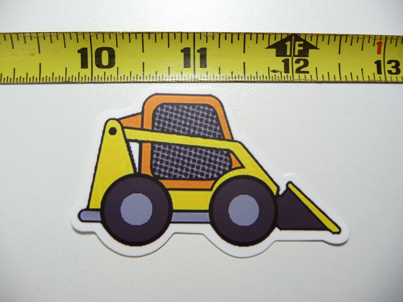 KIDS CARTOON FRONT END LOADER PLAY DECAL STICKER HEAVY EQUIPMENT CONSTRUCTION