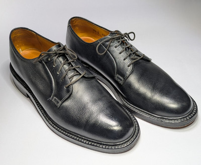 KEITH HIGHLANDERS MENS BLACK LACE UP OXFORD DRESS SHOES PLAIN TOE SIZE 8.5 D