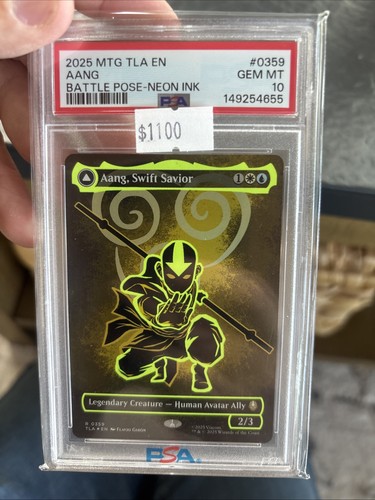 PSA 10 MTG Magic The Gathering Battle Pose Neon Ink Aang, Swift Savior GEM MINT!