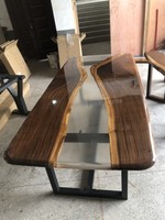 Tische Epoxid Harz Esstisch Holz Massive MöBel Wasserfall Epoxy Tisch Giessharz
