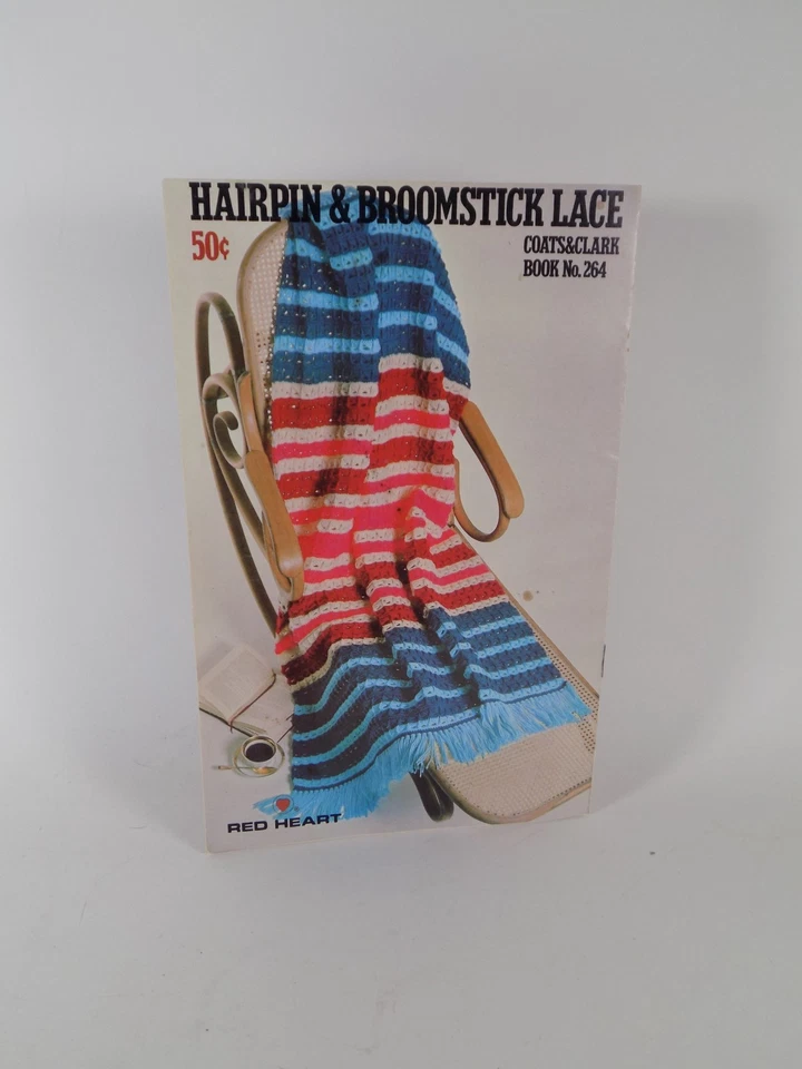 Vintage Red Heart Hairpin & Broomstick Lace Book Coats & Clark Book 264 Crochet - Image 2 of 2