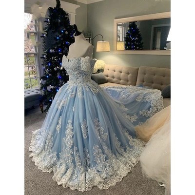 backless blue dress Blue A-Line Backless Satin Split Long Prom Dress with Sweep Train, Evening  Dress, MP143 main image 0