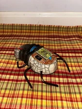 Metal Beetle Sculpture with Circuit Board Art Design -Tech Inspired Insect Decor