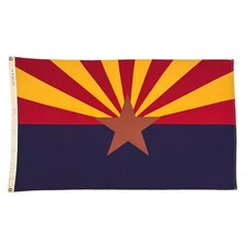 Vintage Cotton Arizona State Flag Old Cloth Star USA Printed Textile Art