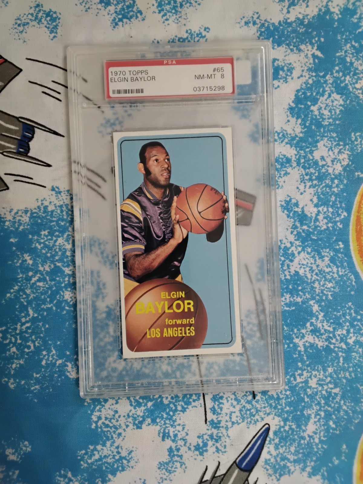1970 Topps #65 Elgin Baylor Los Angeles Lakers PSA 8 NM HOF