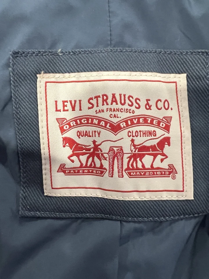 Blazer Levi’s de algodón azul índigo de un solo pecho para mujer nuevo con etiquetas Foto 3 de 4