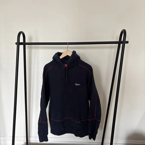 Sweat à capuche Supreme Piping (marine) L
