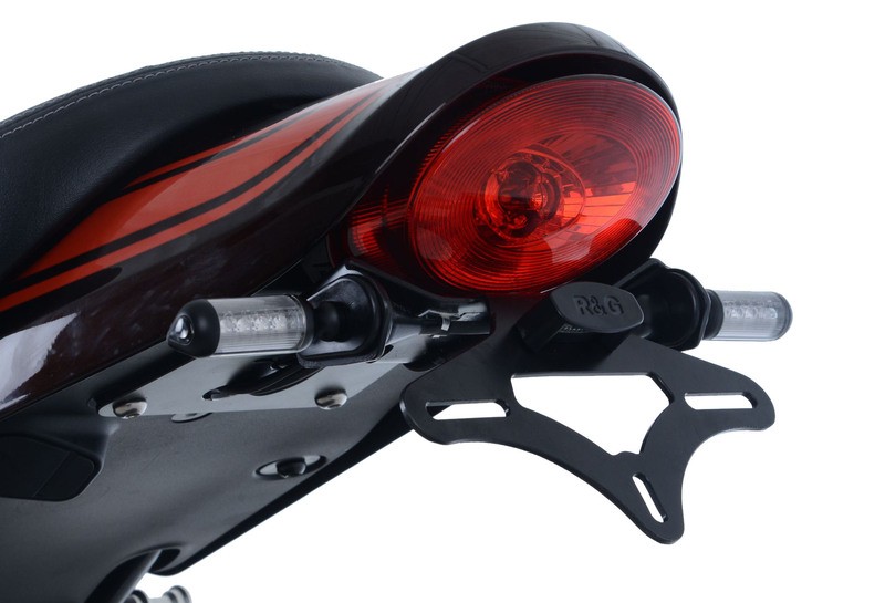 Support de plaque R&G RACING noir pour Kawasaki Z 900 RS - Kit complet en aluminium