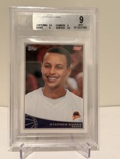 2009-10 Topps Stephen Curry #321 Rookie Card RC Graded BGS 9 MINT Overall 9.25. rookie card picture
