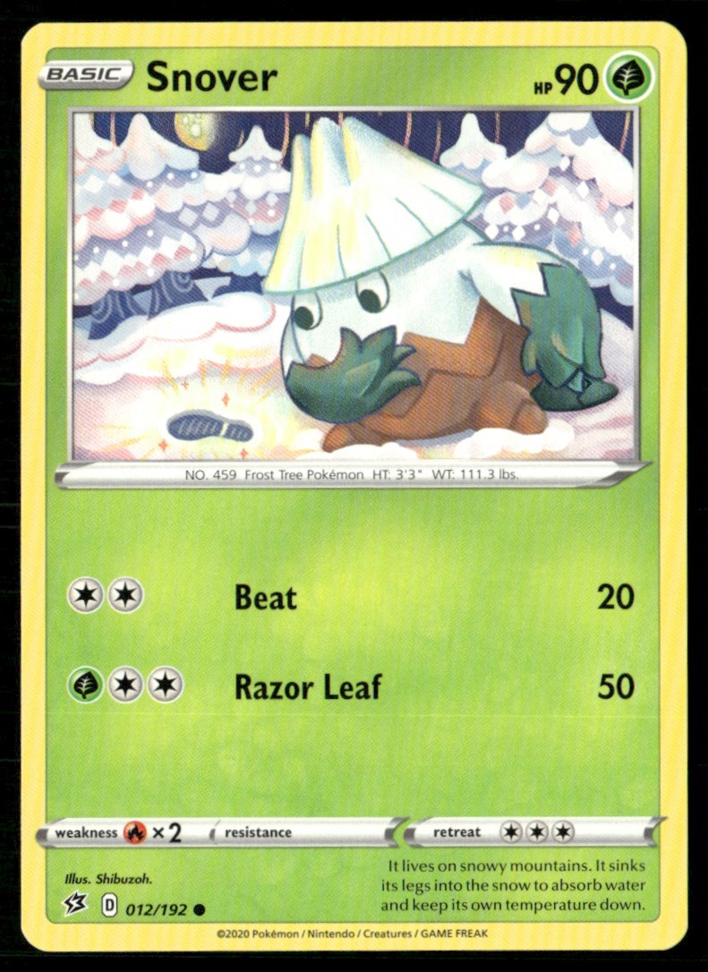 2020 Sword & Shield - Rebel Clash Snover Basic/Common #12