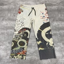 vintage LUCKY BRAND sweatpants womens M Y2K Japanese Geisha aop Asian low rise