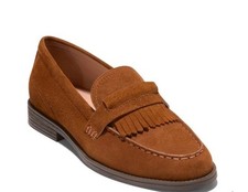Women's Penny Loafer Cole Haan Stassi Kiltie - BROWN / TOBACCO SUEDE