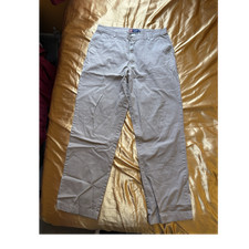 Chaps Men's Classic Fit Beige Cotton Twill Chino Pants Straight Leg W36