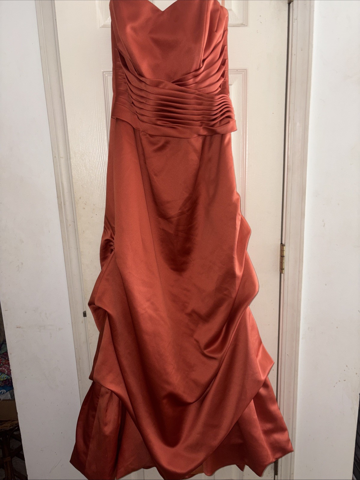 Impression Bridal Women’s Orange, Long Sleeveless Gown, Size 14
