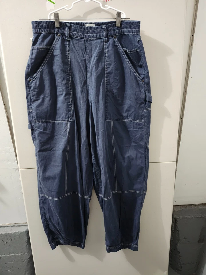 Calça BDG Feminina S Azul Salgueiro Carga Baggy Pullon Relax Taper Y2K LEIA - Imagem 2 de 4