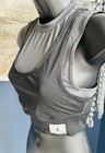Air Jordan Flight Crop Tank Top Size Small Black and Grey Logo layered 2 in 1  — photo 3