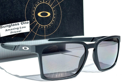 NEW Oakley EXCHANGE SUN Satin Black POLARIZED PRIZM Grey Lens Sunglass 9483-04