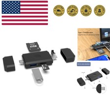 3-in-1 Micro USB to USB Type-C OTG Adapter and Portable Memory Card Reader fo...