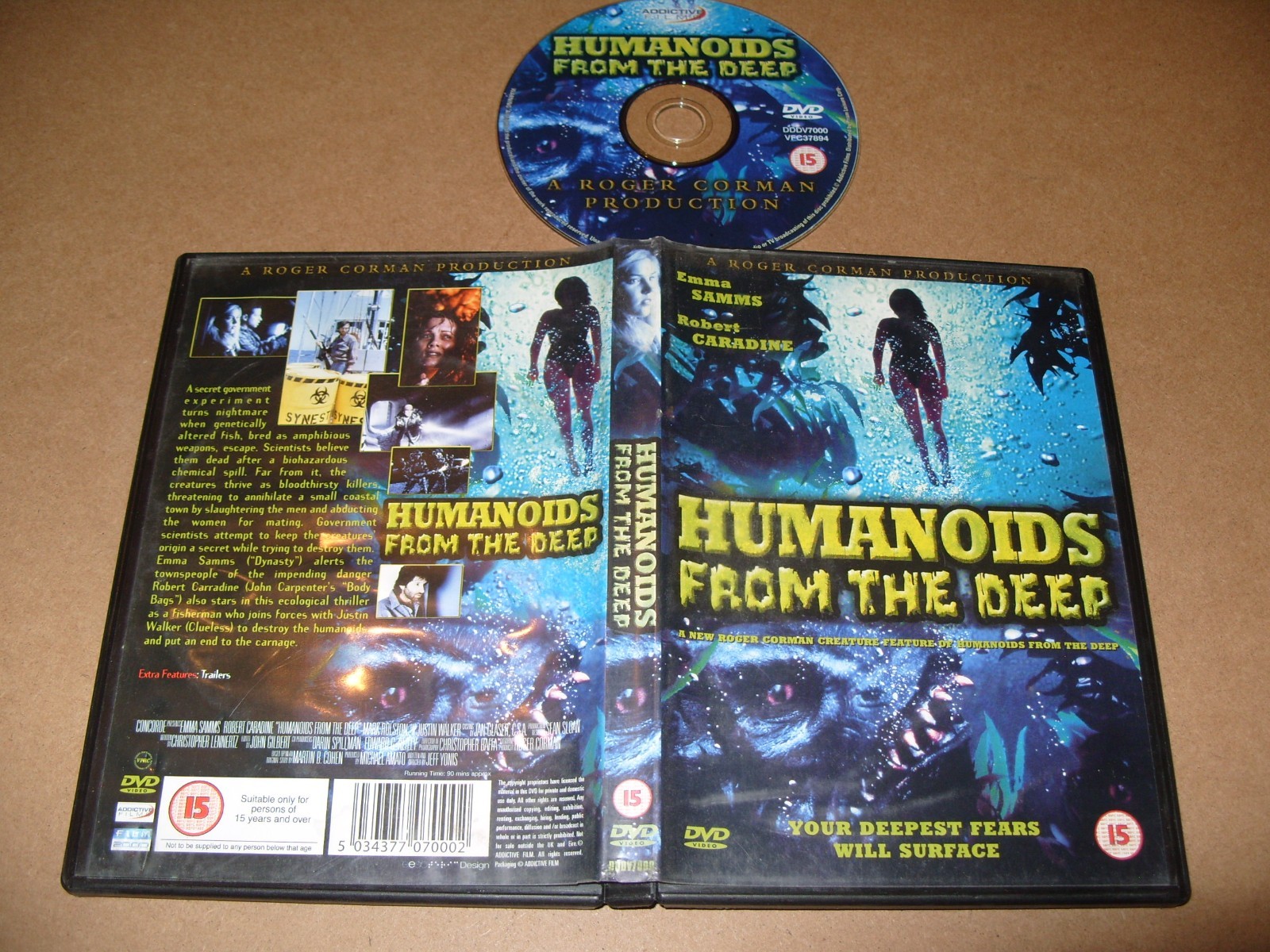 Humanoids From The Deep  DVD + INLAYS VERY GOOD + CONDITION. (B3)